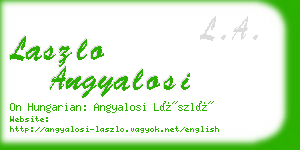 laszlo angyalosi business card